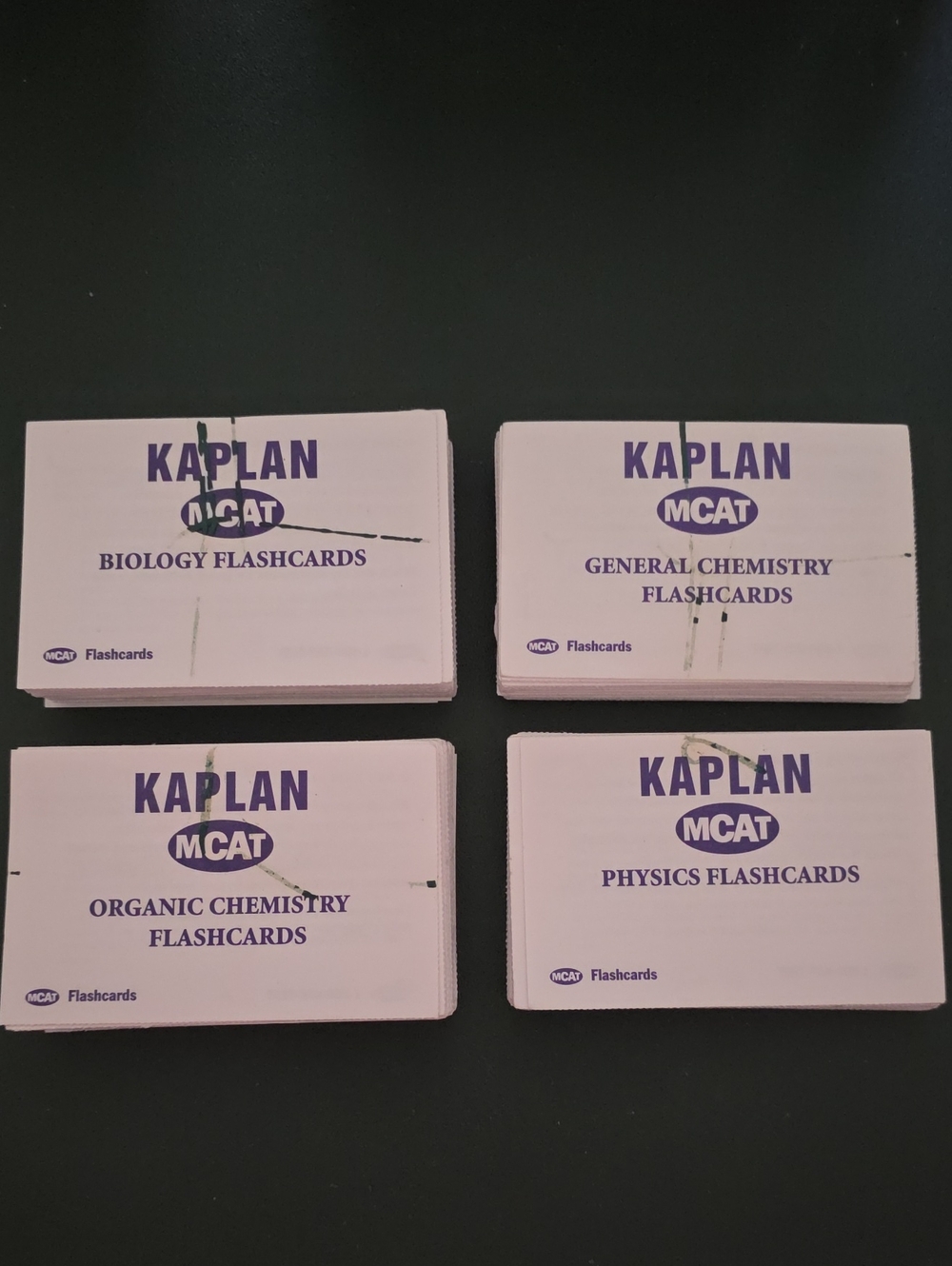 Unused Unmarked Kaplan MCAT Flashcard Decks